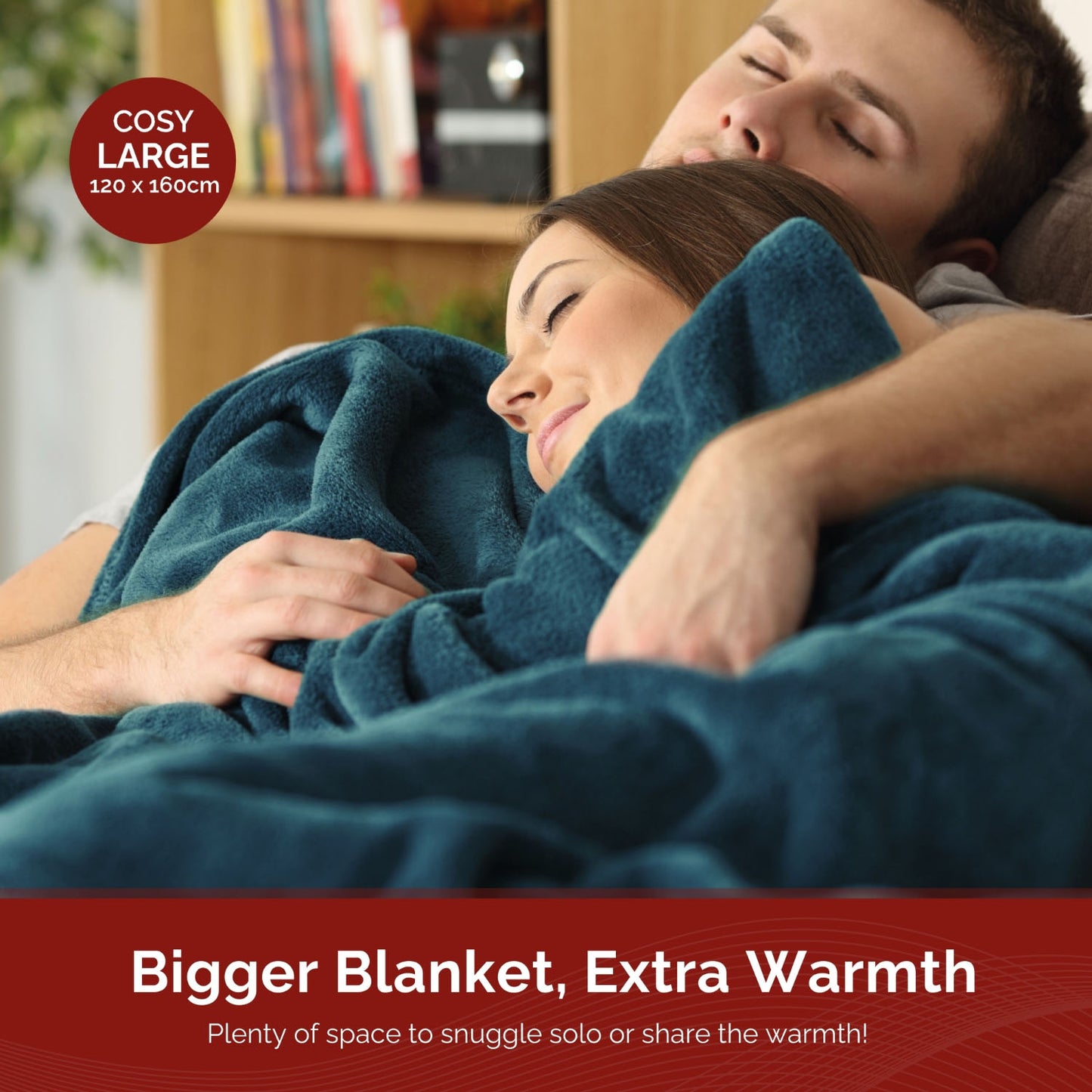 Rediffusion Cosy Snug Teal Luxury Heated Throw