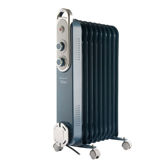 Rediffusion Vintage Blue 9 Fin Oil Filled Radiator
