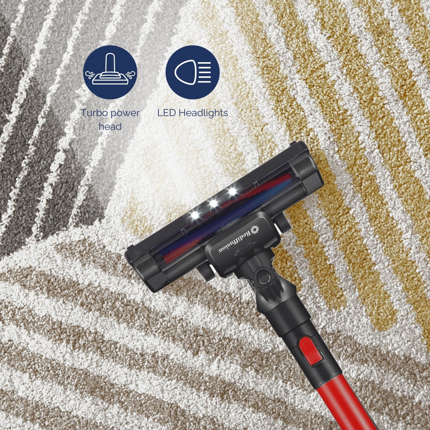 Rediffusion Turbo 2 in 1 Red Stick Vacuum Cleaner
