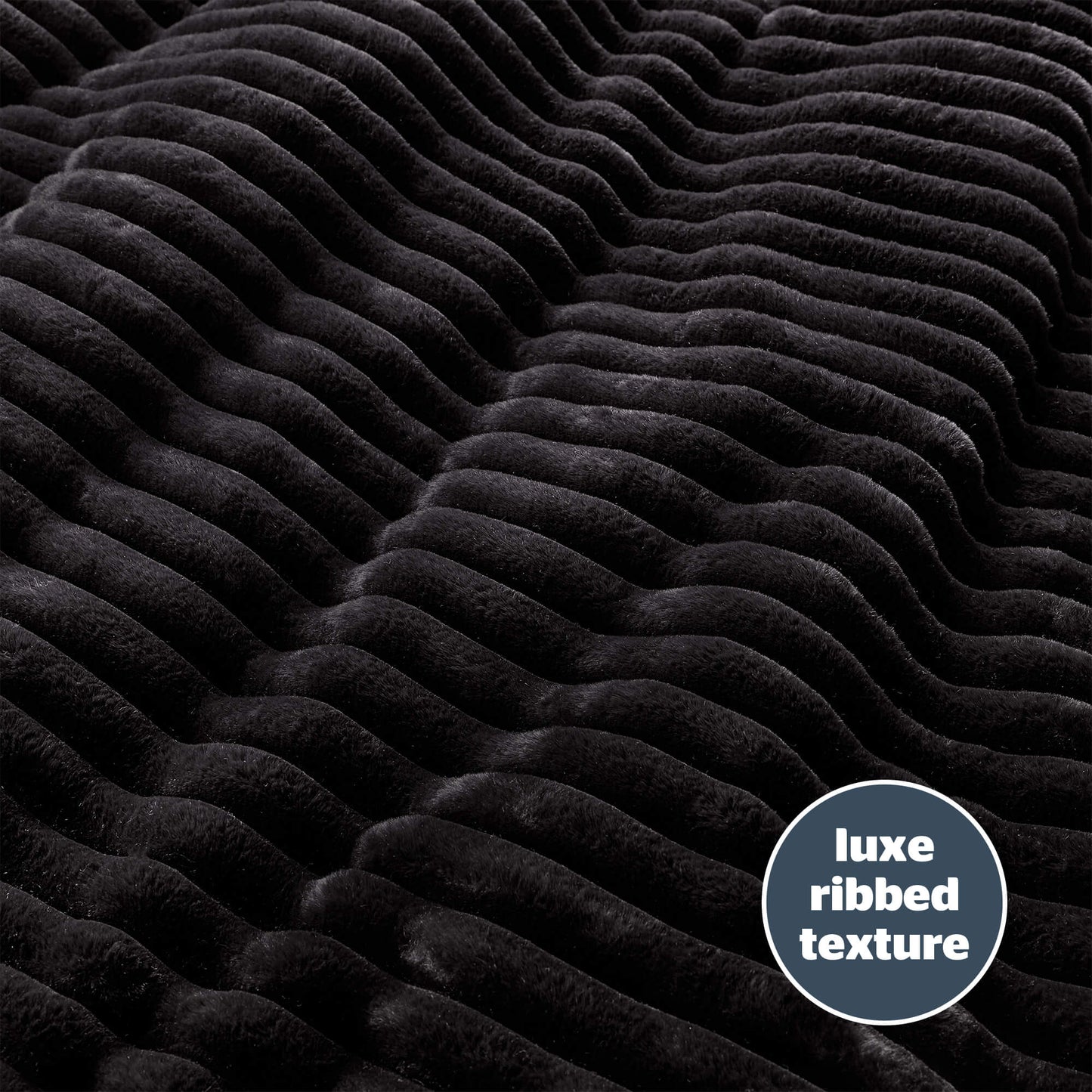 Silentnight Faux Fur Black Reversible Duvet Set