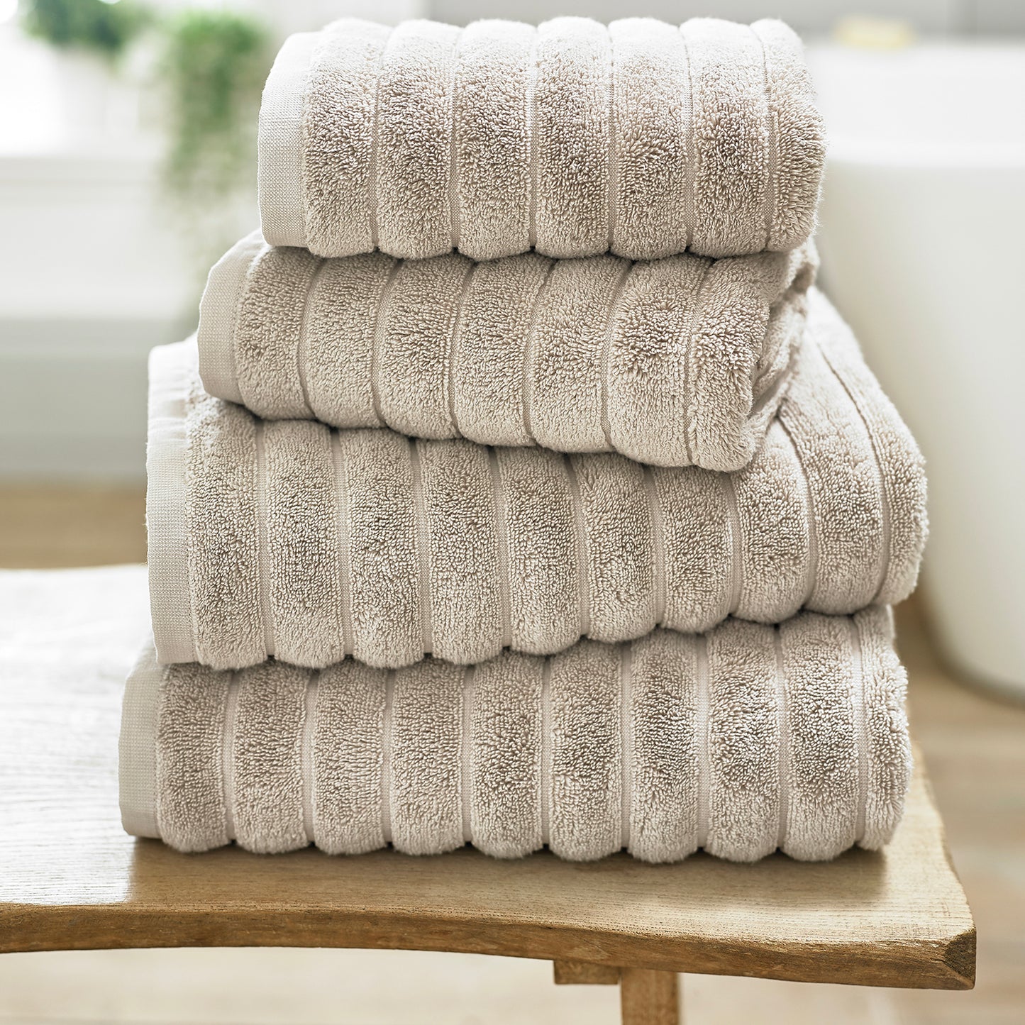 The Lyndon Company Ribbleton 700gsm Zero Twist Stone Towels