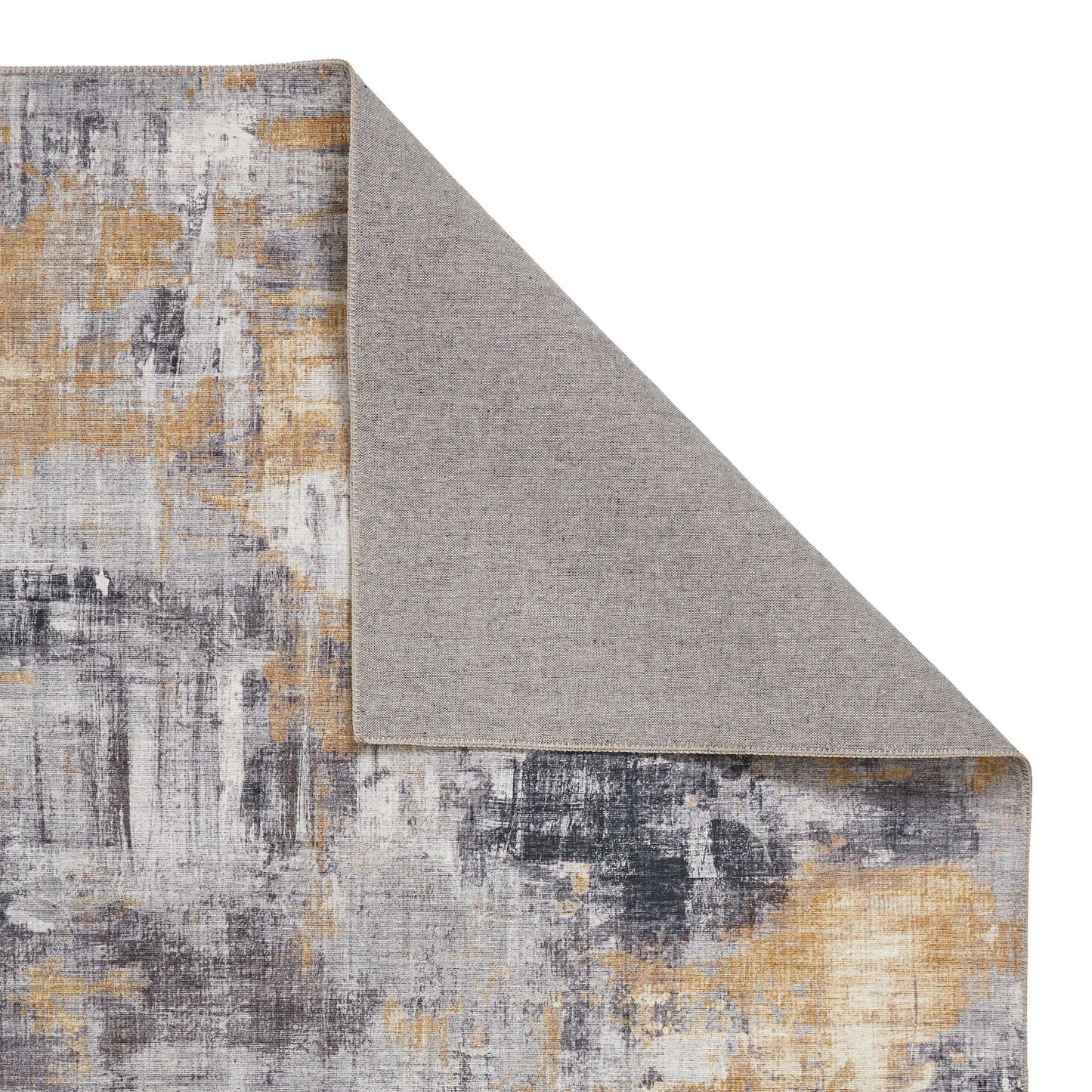 Rio G4719 Grey and Yellow Lightweight Abstract Rug