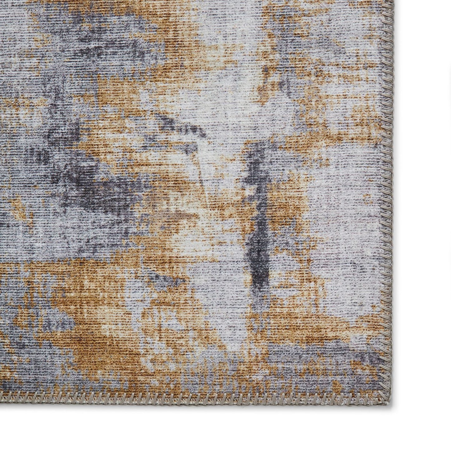 Rio G4719 Grey and Yellow Lightweight Abstract Rug