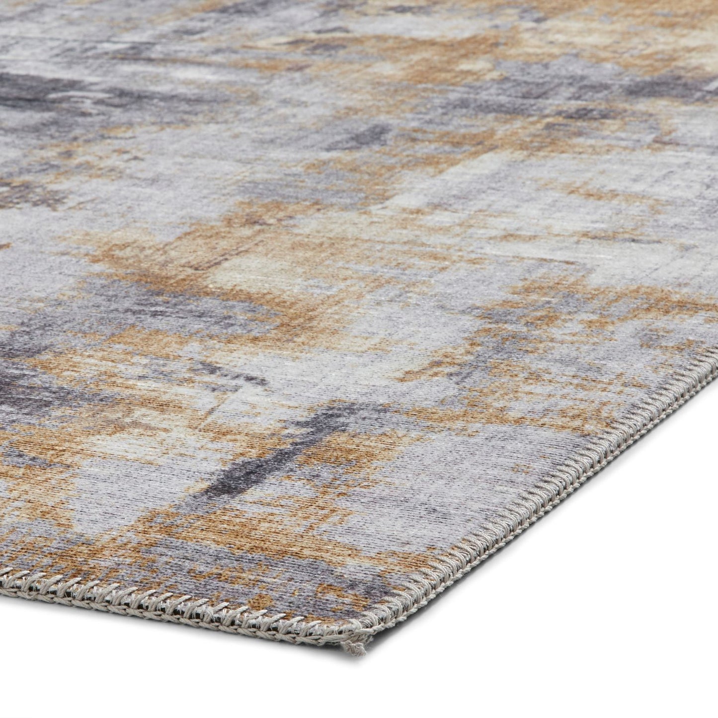 Rio G4719 Grey and Yellow Lightweight Abstract Rug
