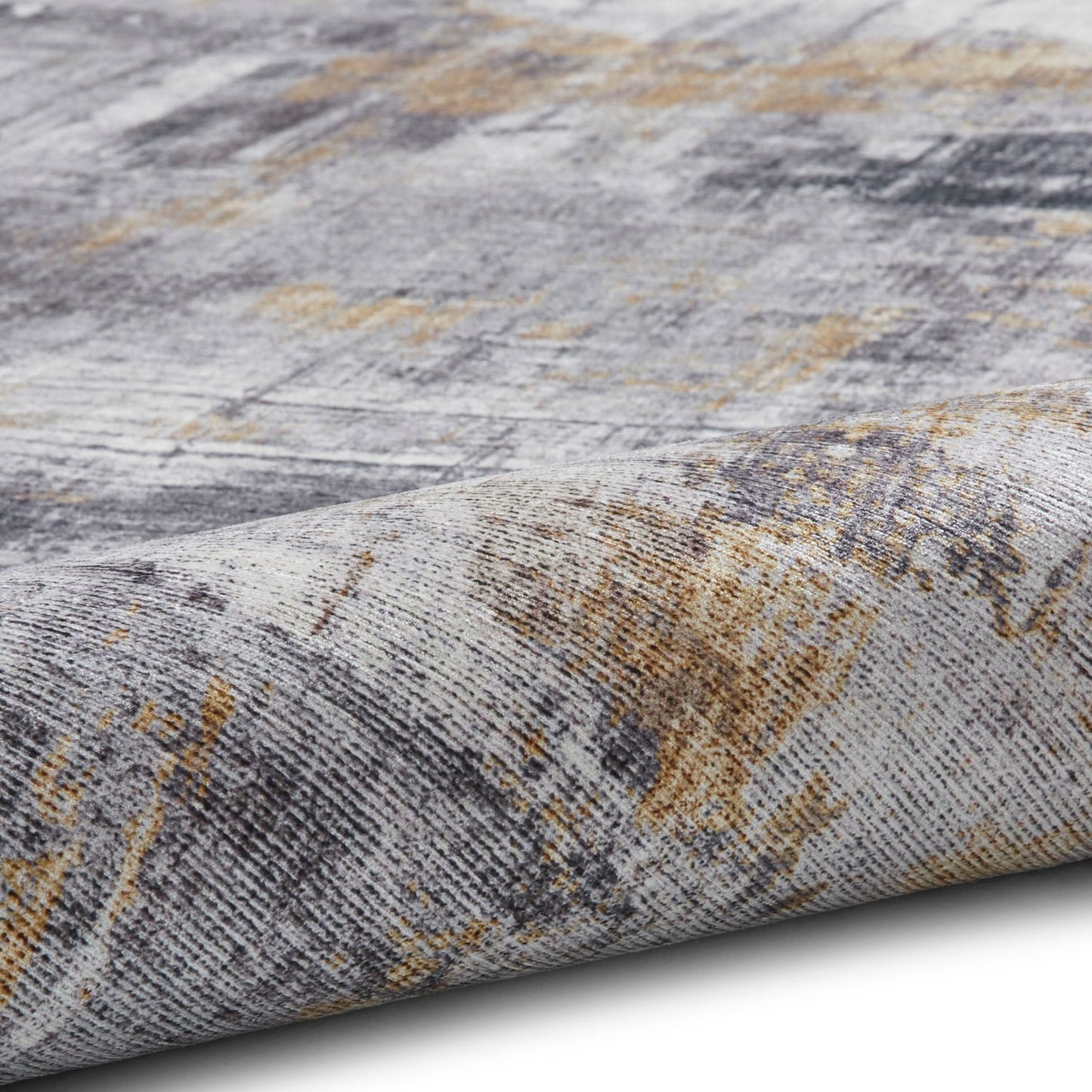 Rio G4719 Grey and Yellow Lightweight Abstract Rug