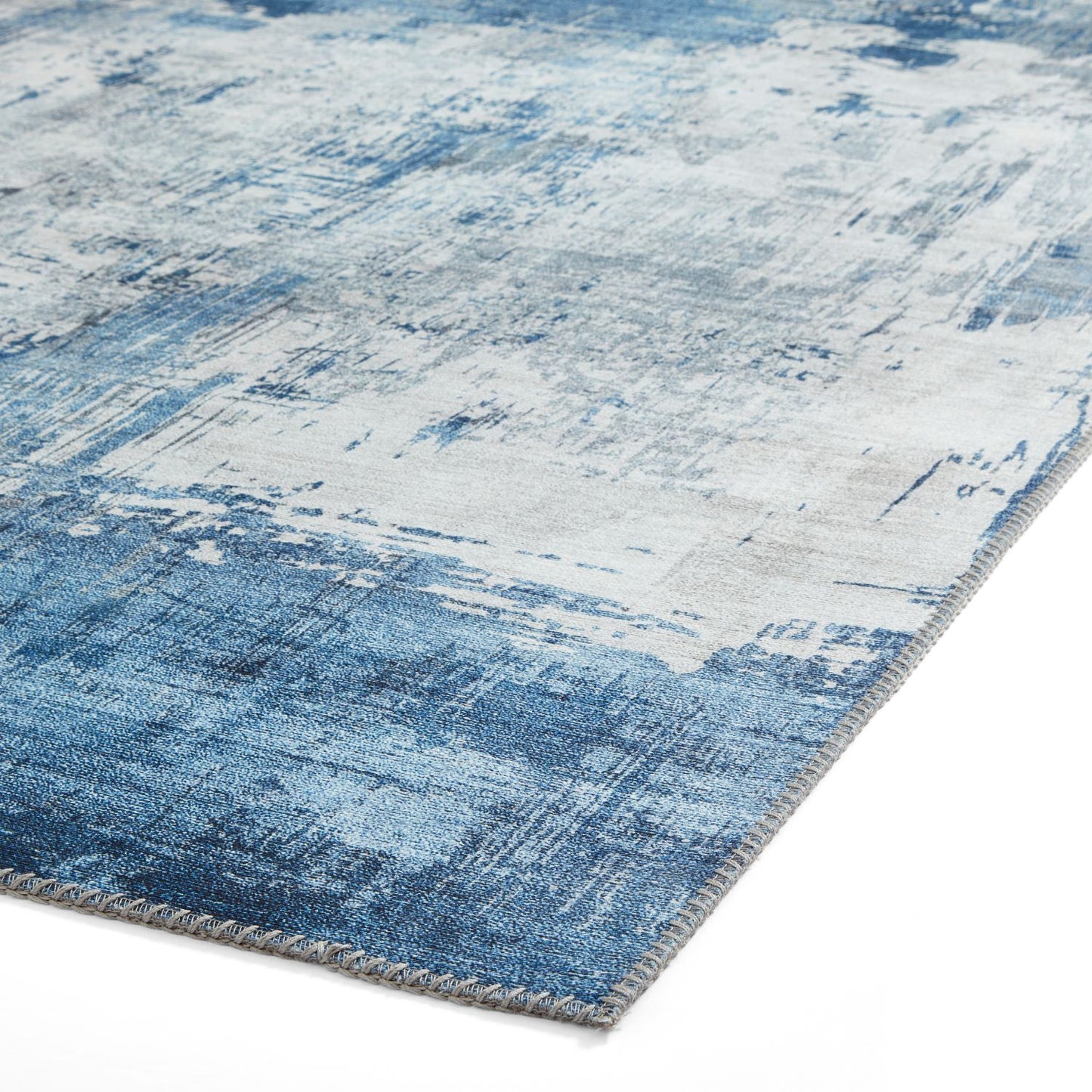 Rio G5536 Grey and Blue Modern Abstract Rug