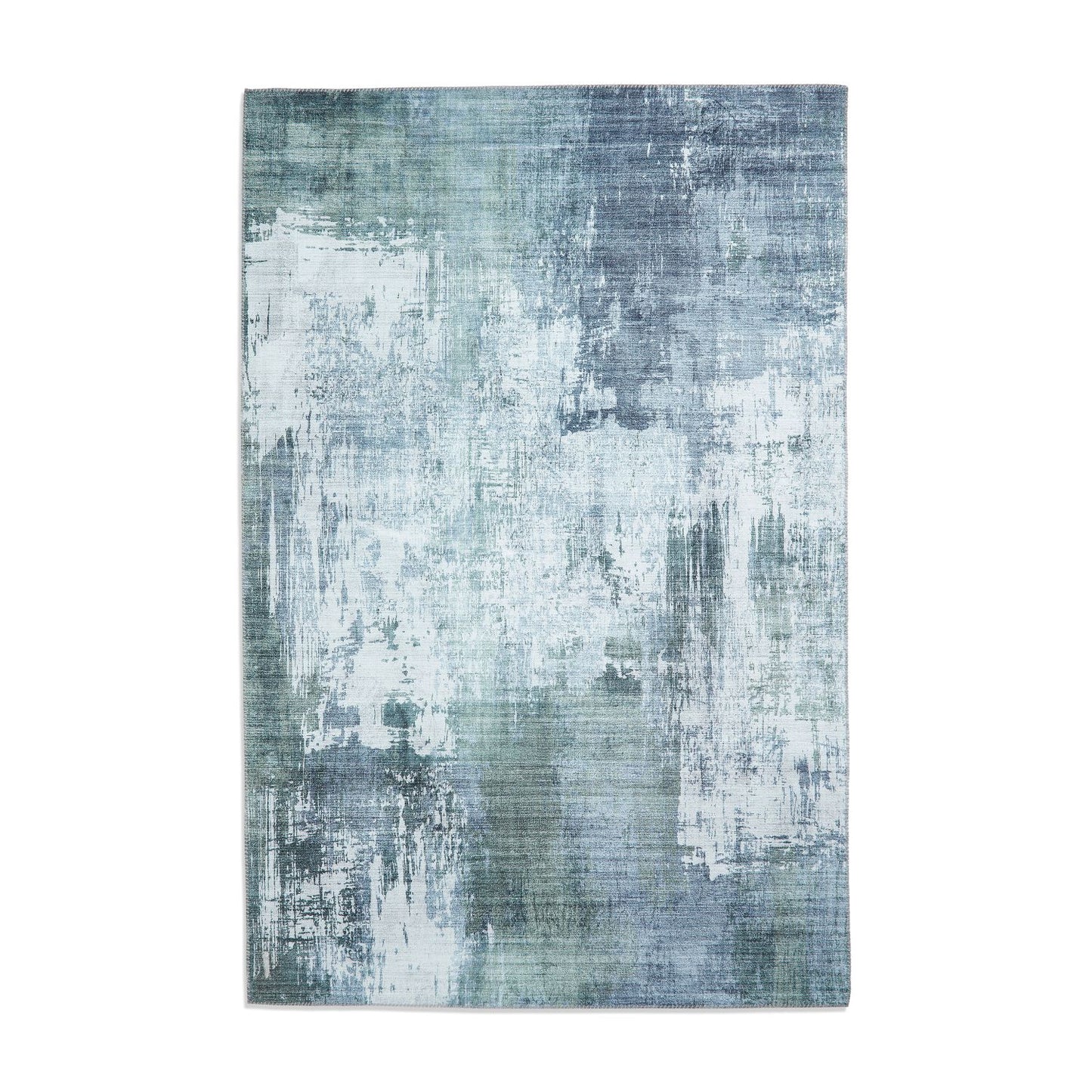 Rio G5536 Grey and Green Modern Abstract Rug