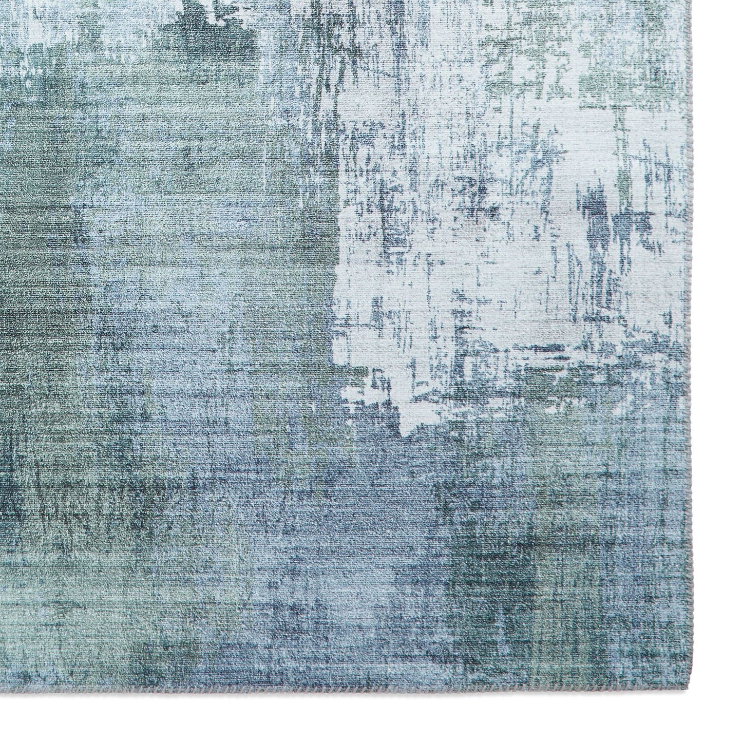 Rio G5536 Grey and Green Modern Abstract Rug