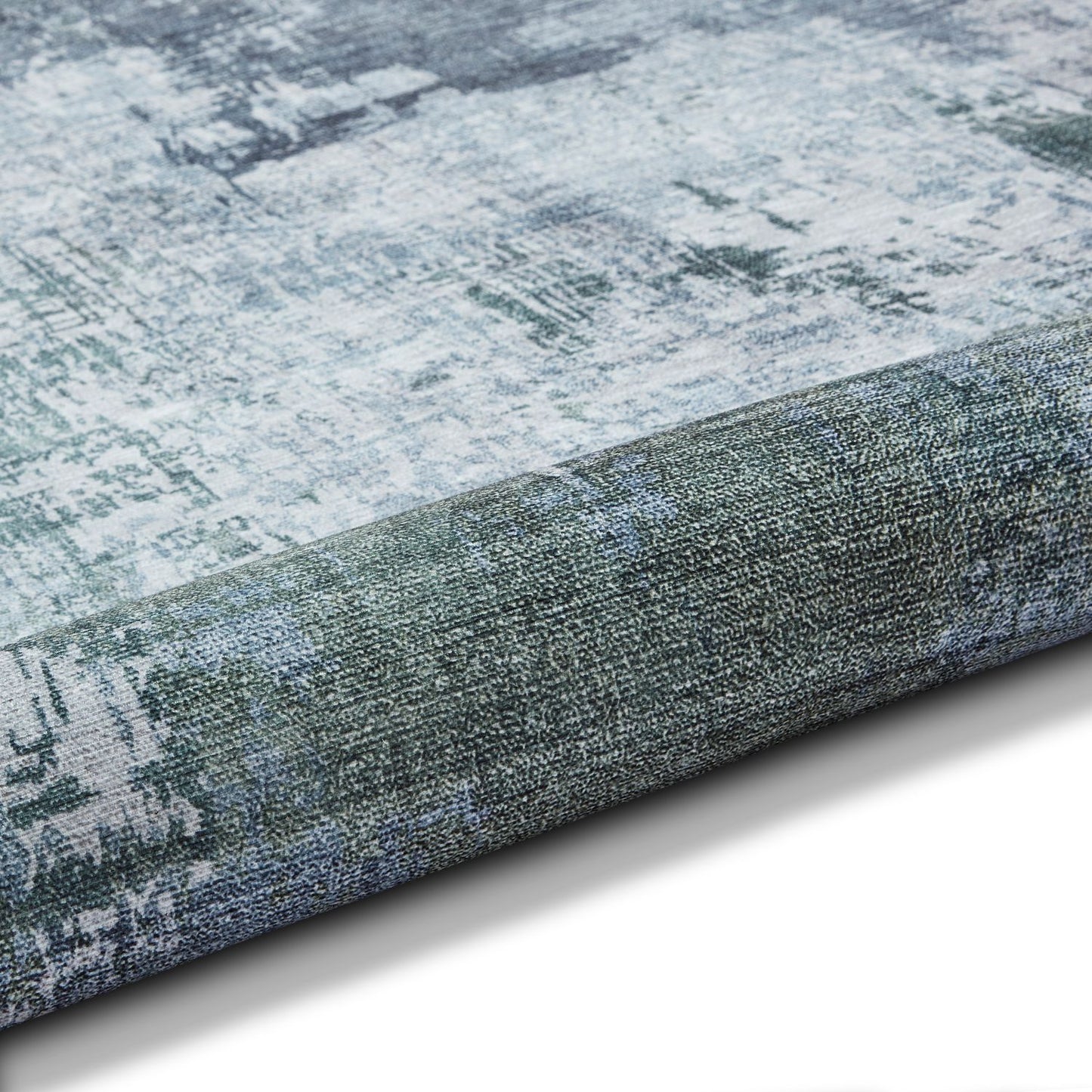 Rio G5536 Grey and Green Modern Abstract Rug