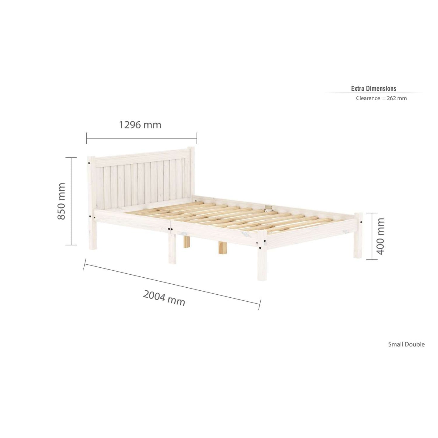 Rio White Washed Bed Frame