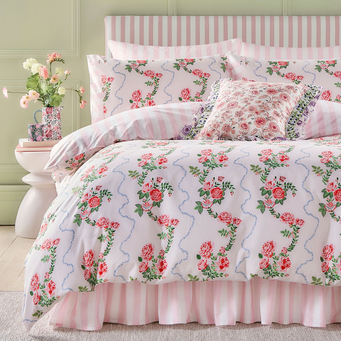 Cath Kidston Rose Flutter Pink Duvet Set