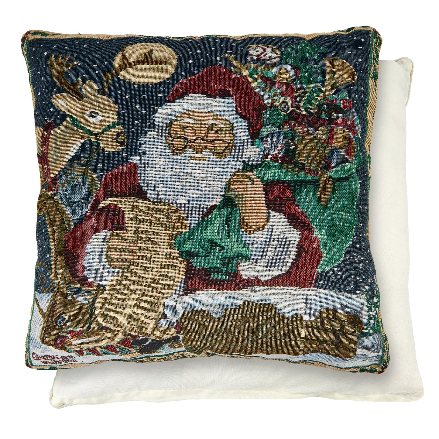 Santa Tapestry Cushion Cover (Pair)