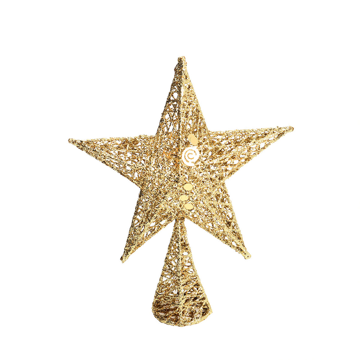 Iron Star Gold Christmas Tree Topper 35cm