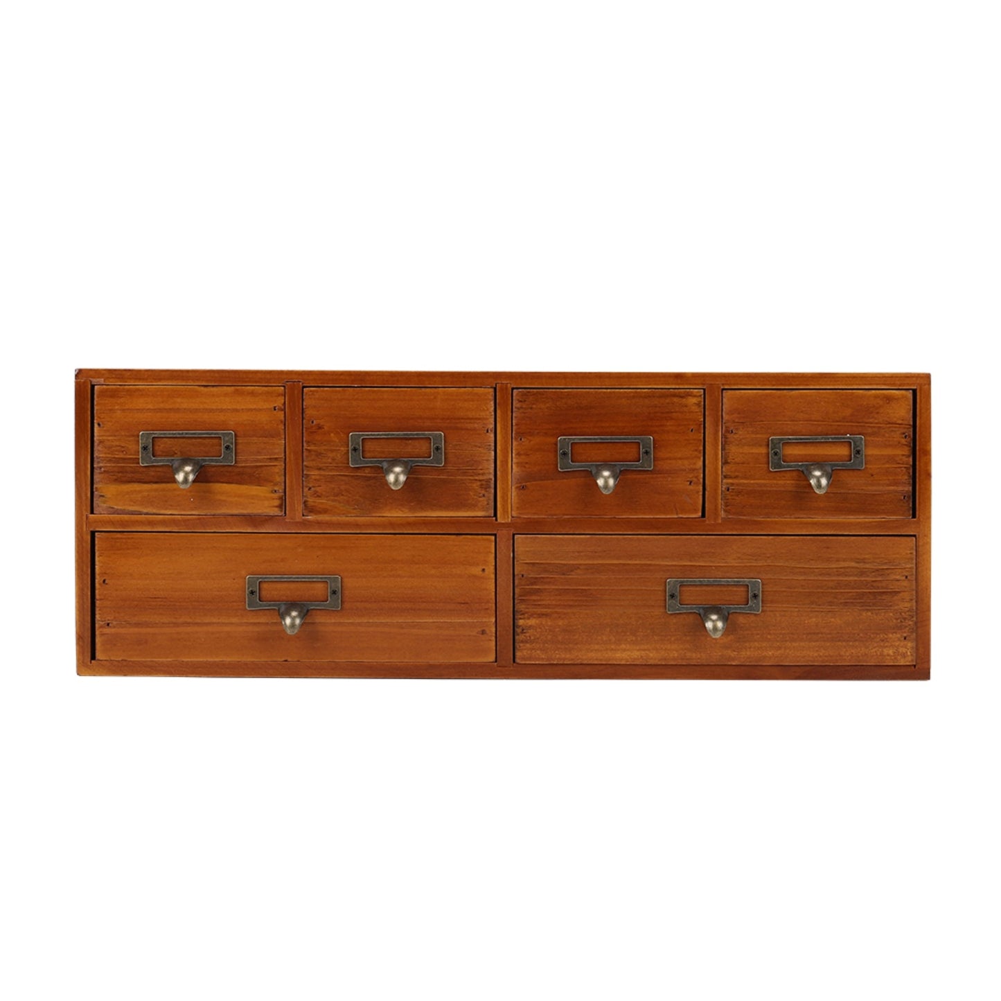6-Drawer Retro Wooden Desktop Storage Organiser