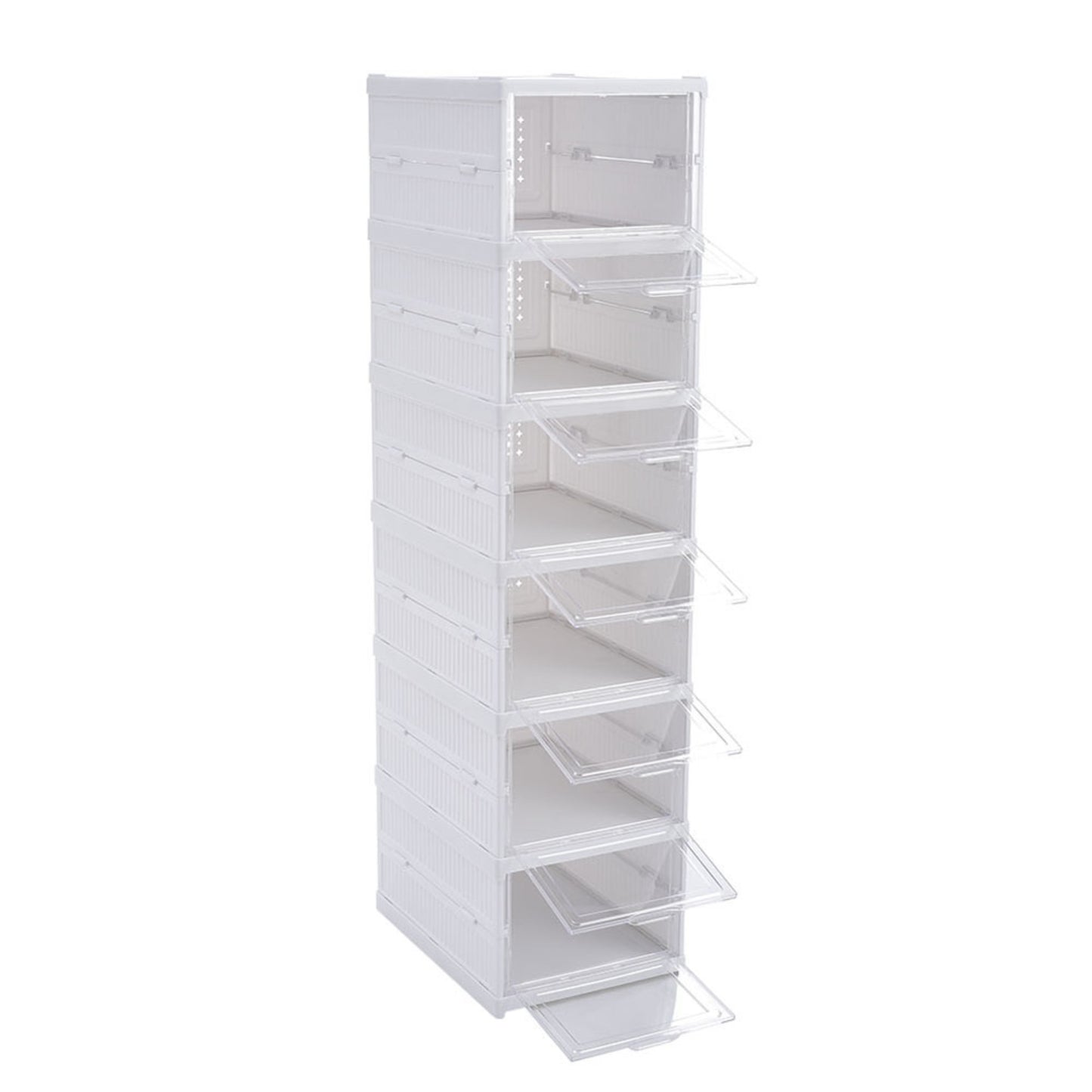Foldable Shoe Storage 6-Tier White Box Unit