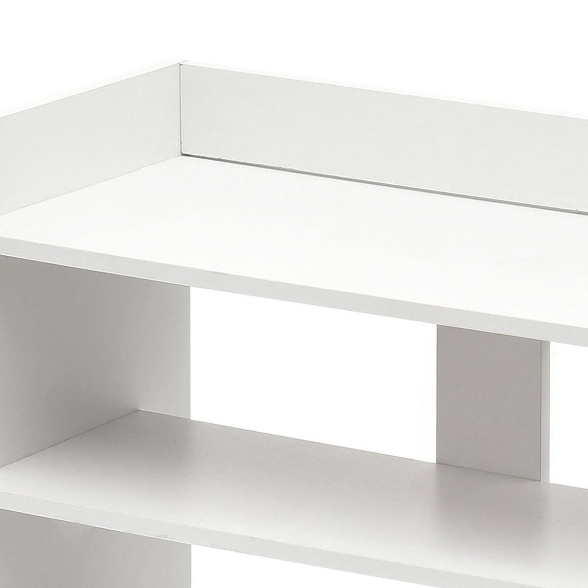 8-Tier White Wooden Shoe Rack
