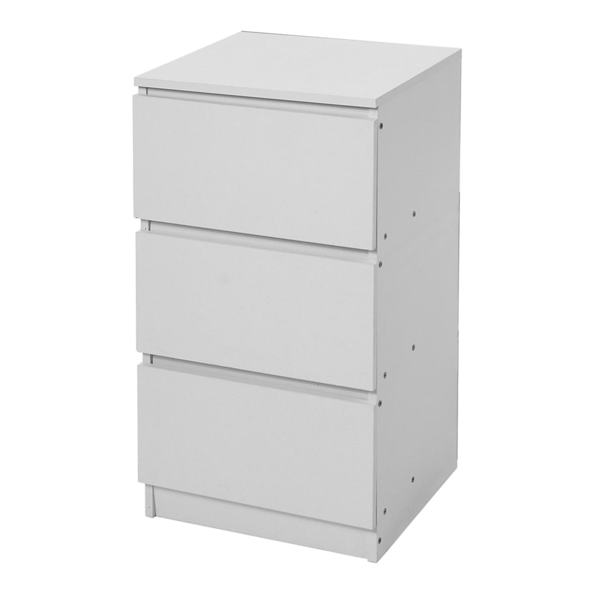 Bedside Table 3 Drawer Warm White