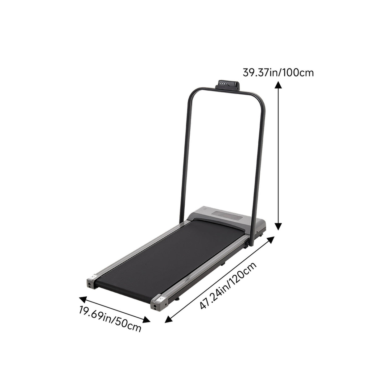 Foldable Indoor Silver Grey Electric Treadmill