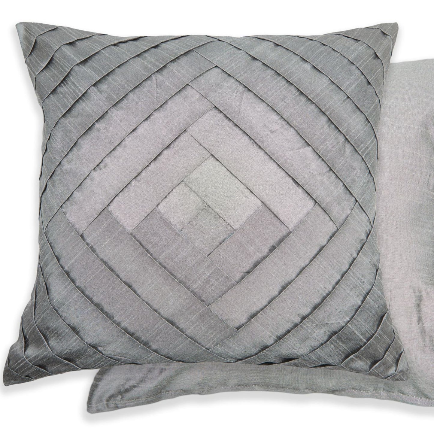 Serenity Grey Pleated Cushion Cover Pair