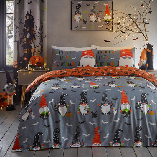Scary Gonks Glow in the Dark Grey Reversible Duvet Set