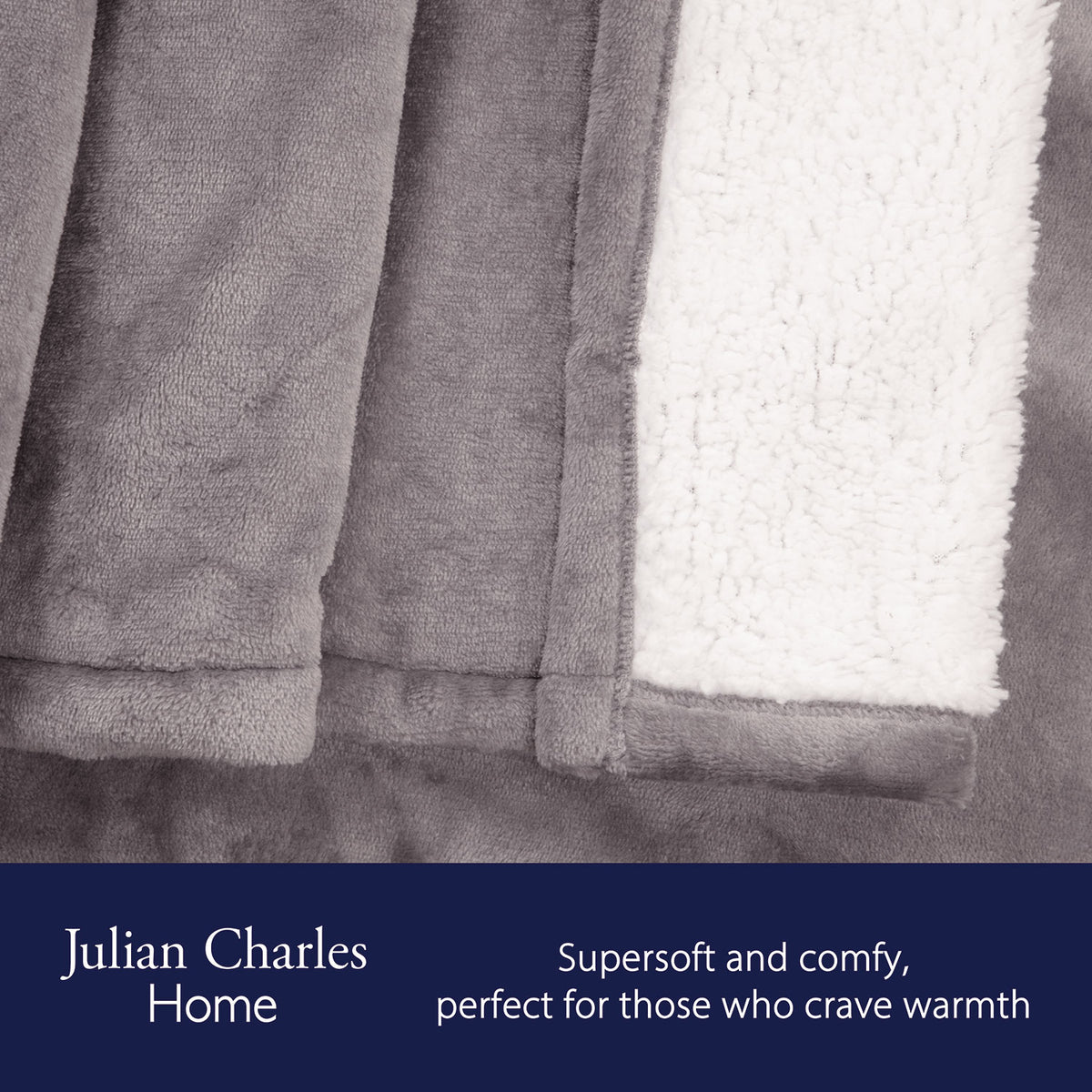Self Heating Charcoal Fleece Throw Blanket