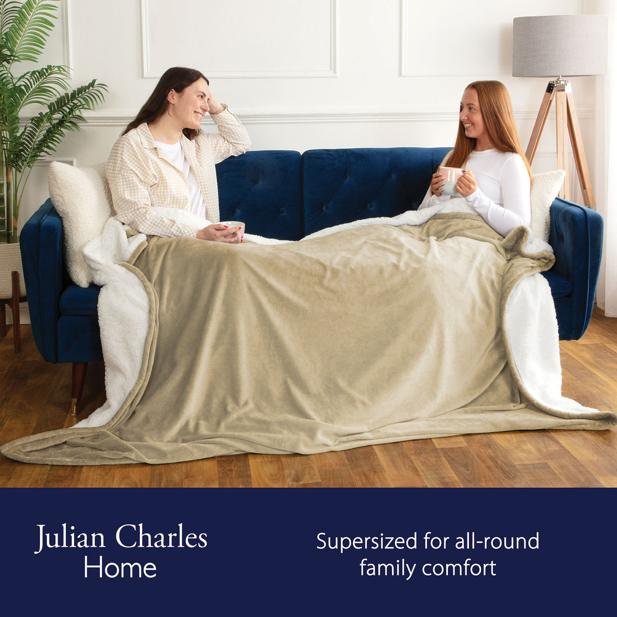 Self Heating Natural Fleece Throw Blanket