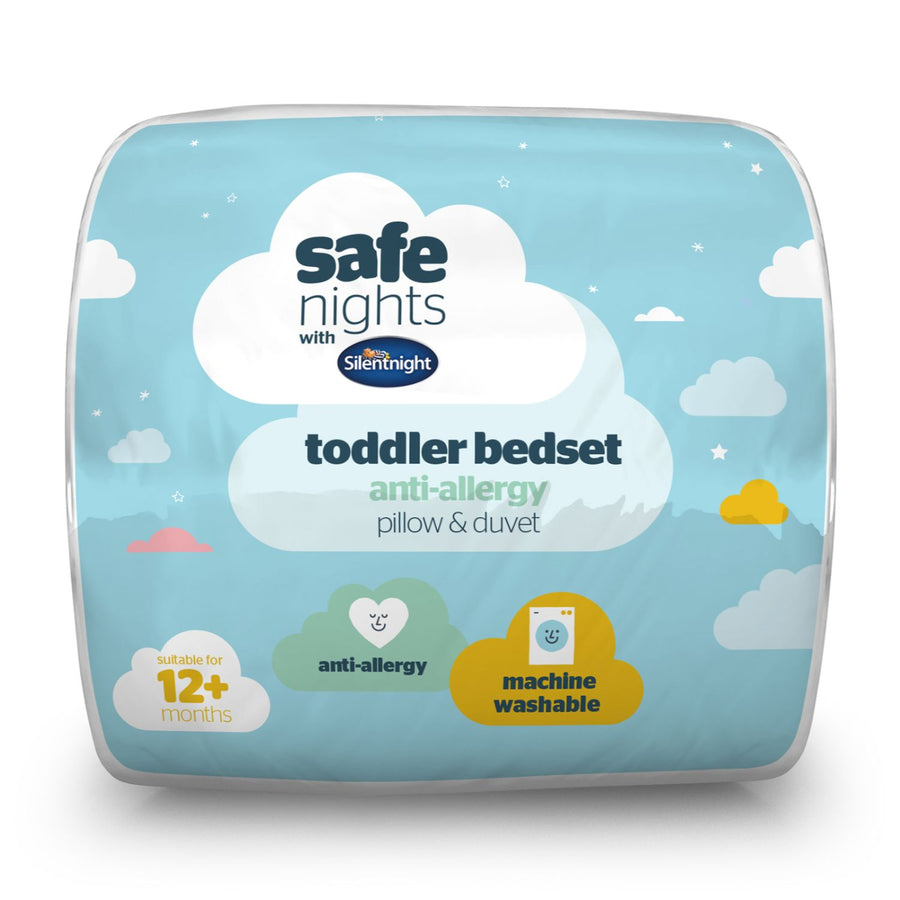 Silentnight Safe Nights 4.5 Tog Toddler Cot Bed Duvet and Pillow Set