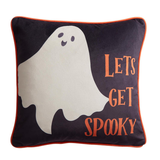 Lets Get Spooky Ghosts Velvet Cushion
