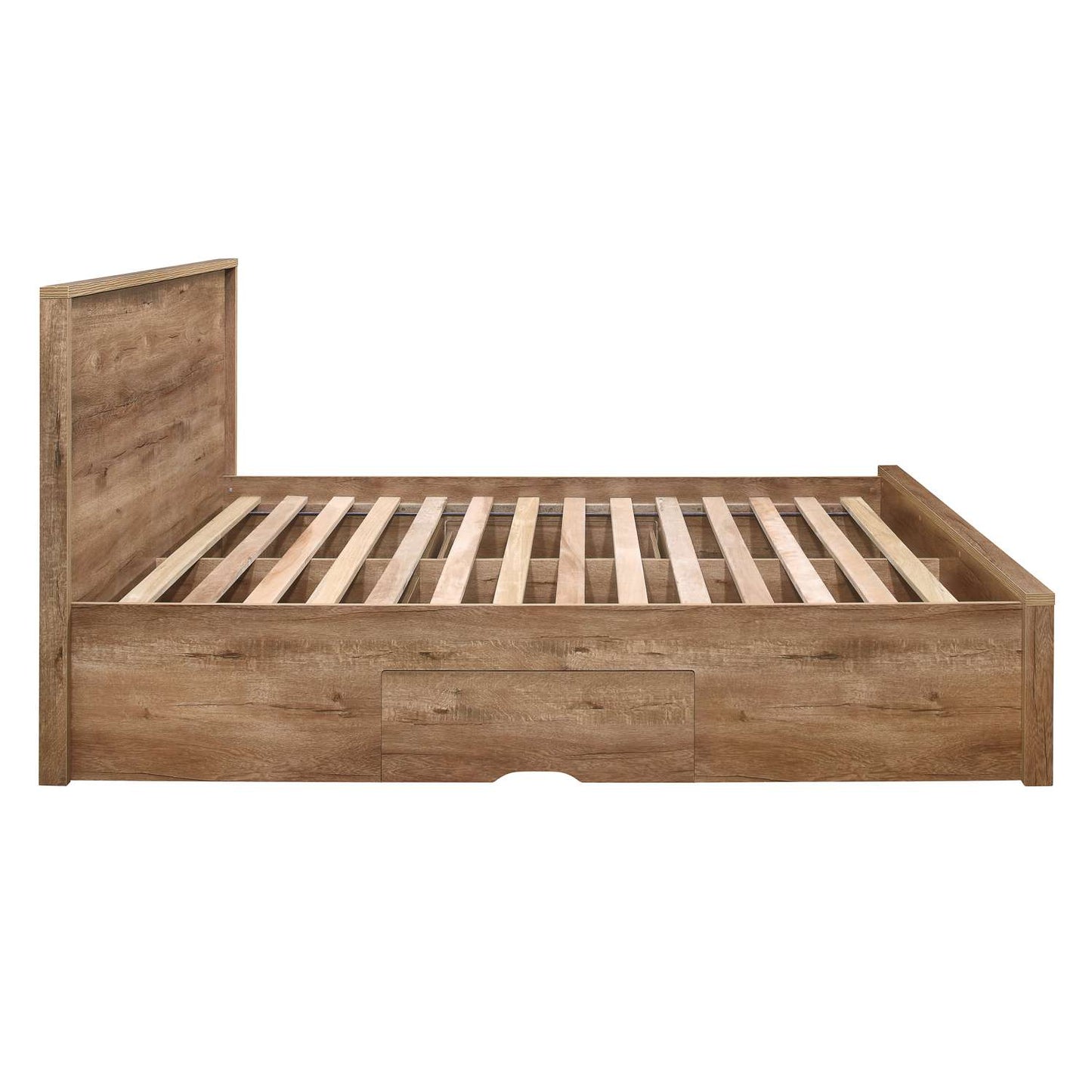Stockwell 2 Draw Rustic Oak Bed Frame