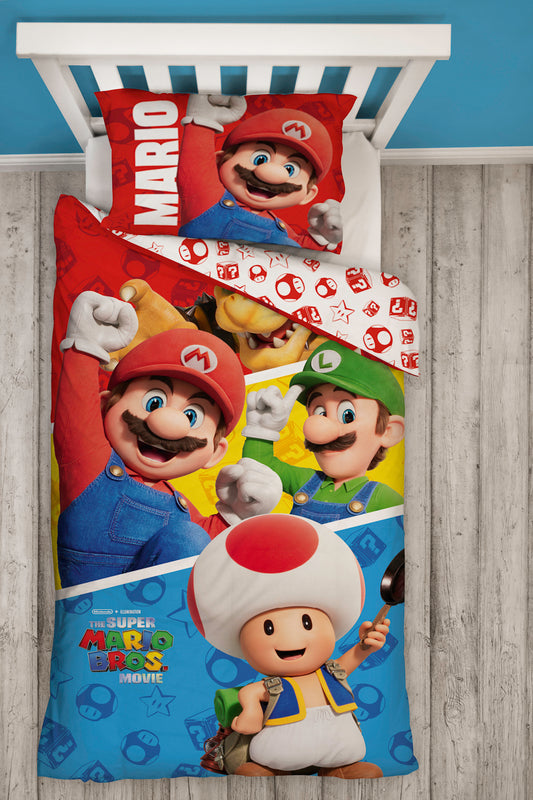 Super Mario Movie Jump Panel Duvet Set