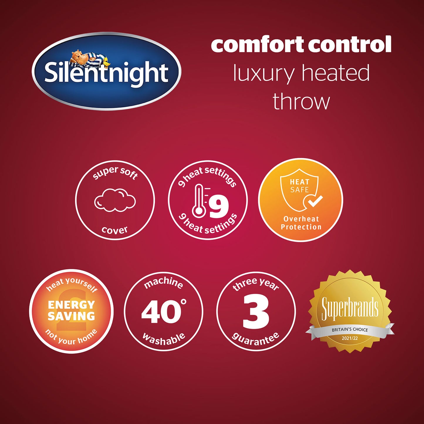 Silentnight Natural Comfort Control Heated Throw