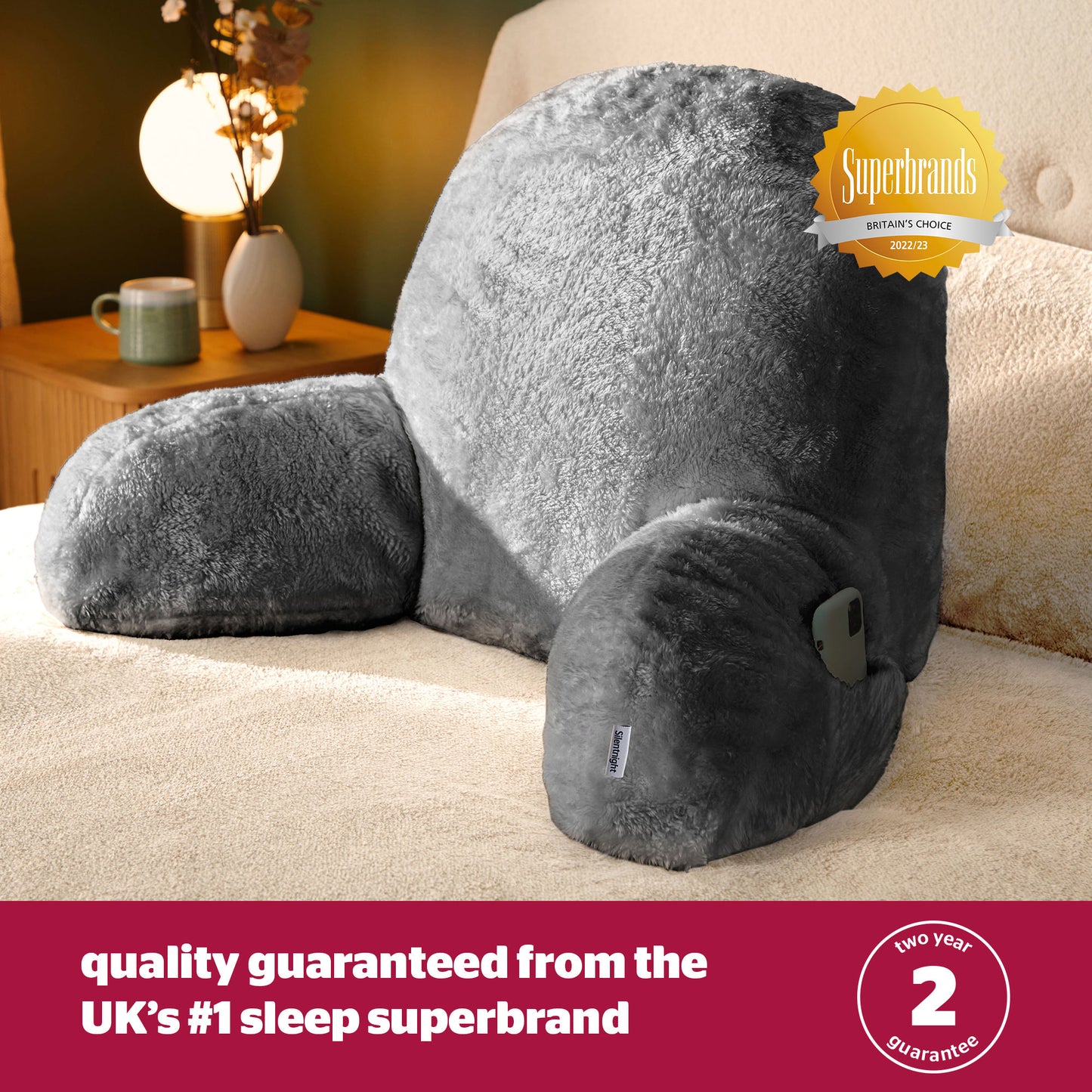 Silentnight Grey Cosy Cuddle Cushion