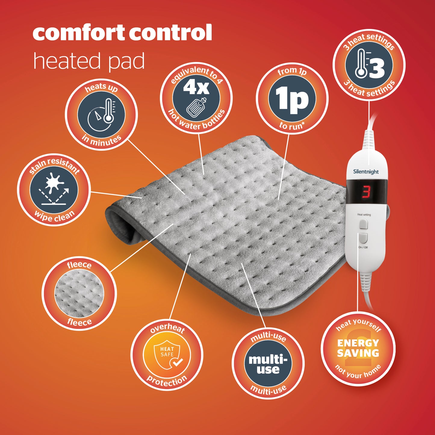 Silentnight Comfort Control Heated Pad