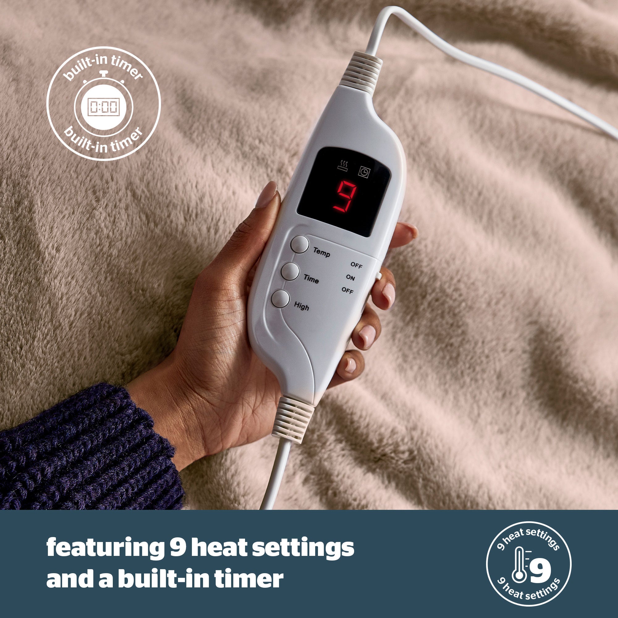 Silentnight Luxury Faux Fur Mink Heated Throw Julian Charles Home