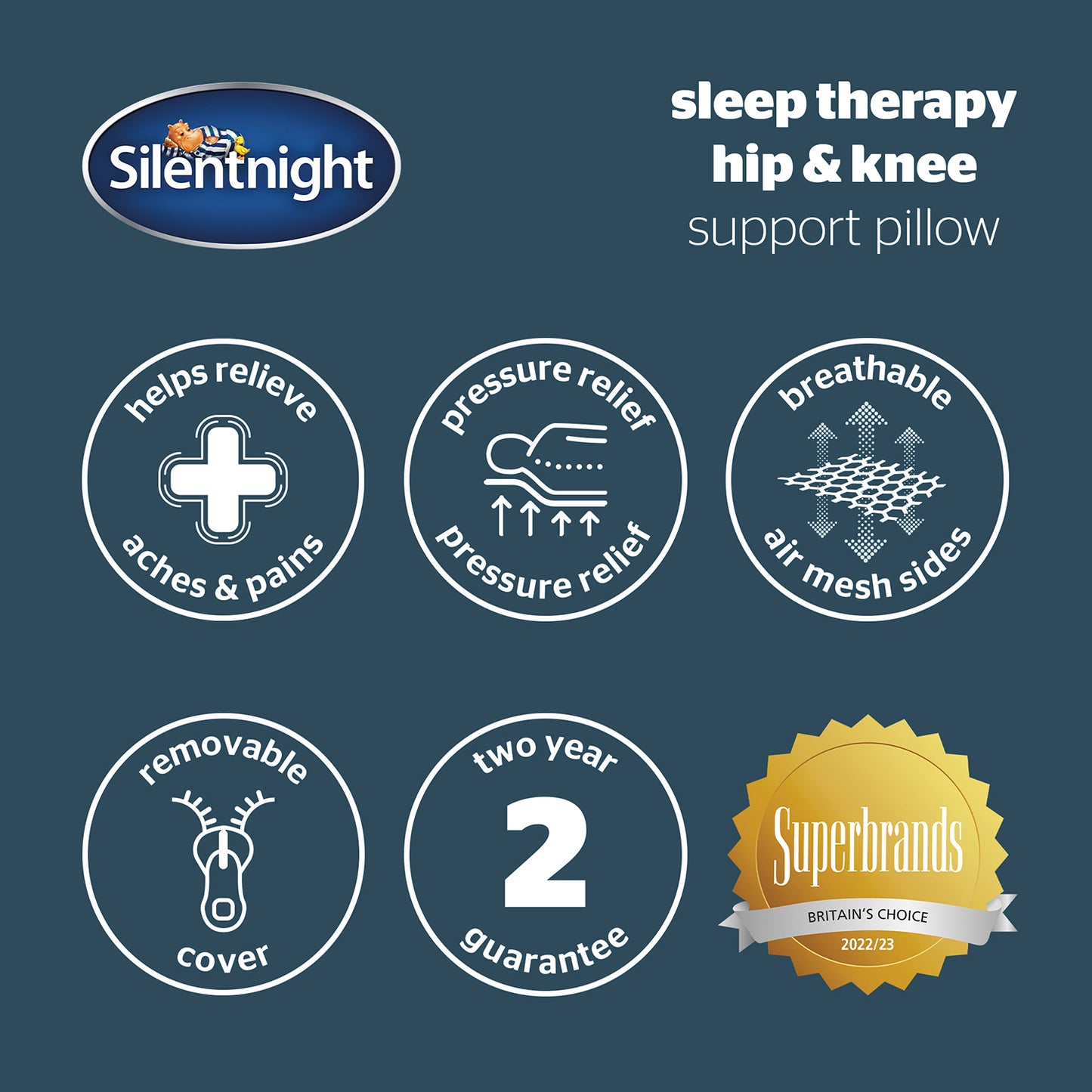 Silentnight Sleep Therapy Hip And Knee Pillow