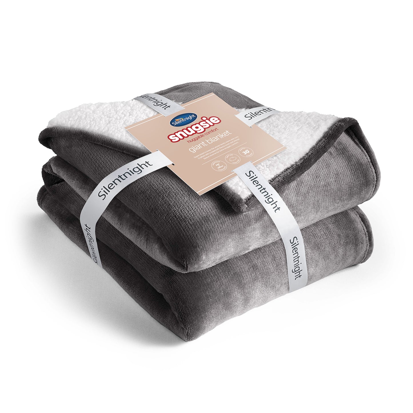 Silentnight Snugsie Charcoal Kingsize Family Blanket