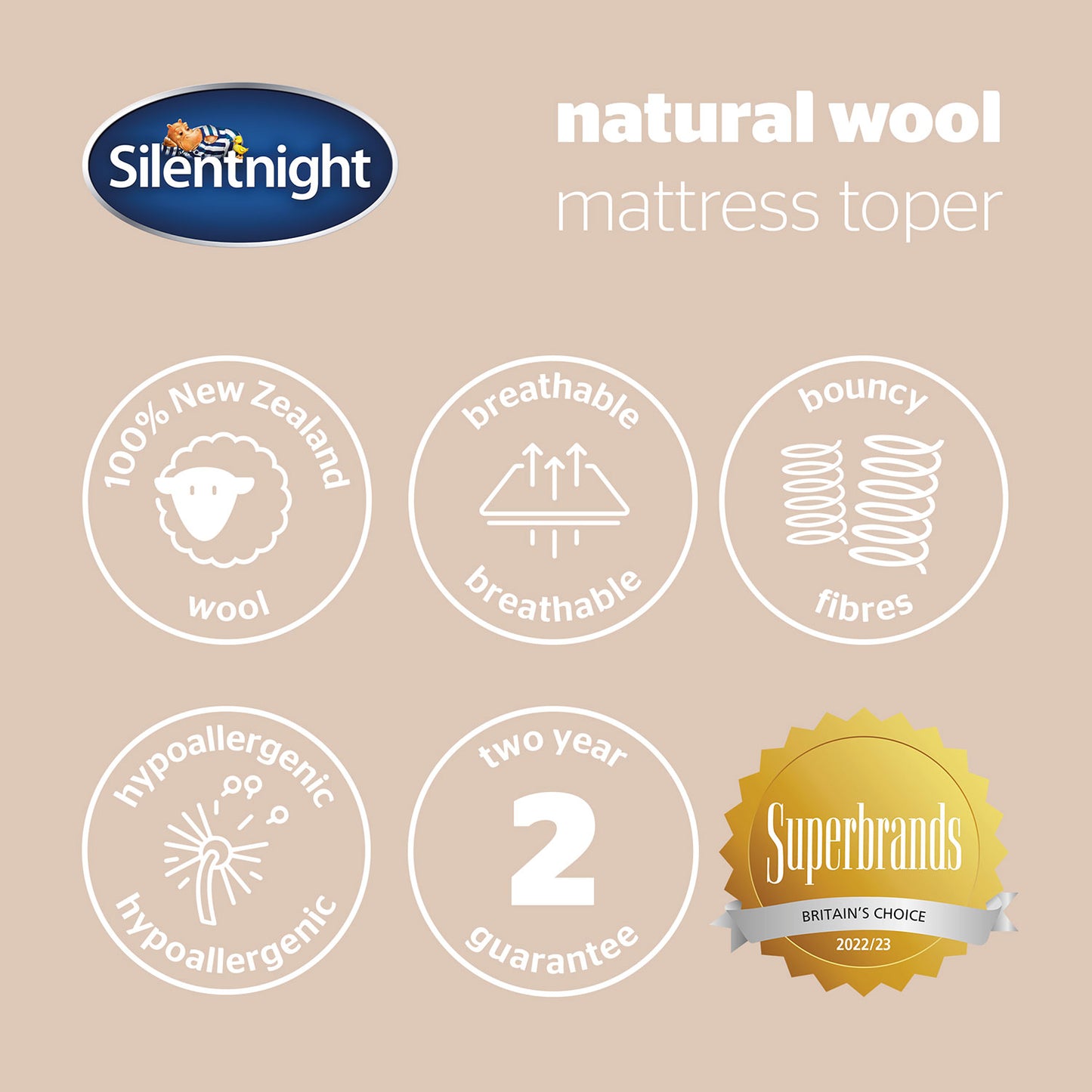 Silentnight Wool Mattress Topper