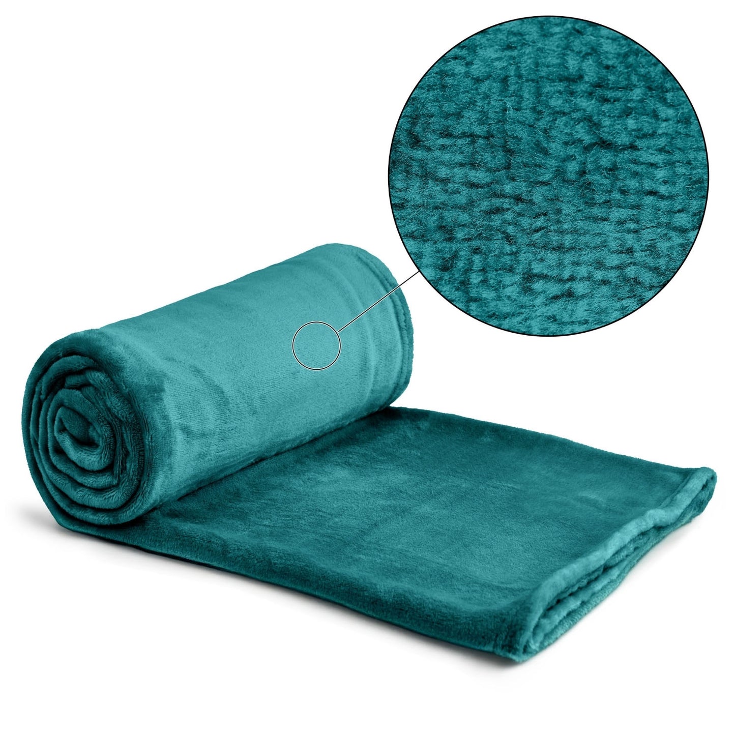 Emerald Green Snug Fleece Blanket Throw