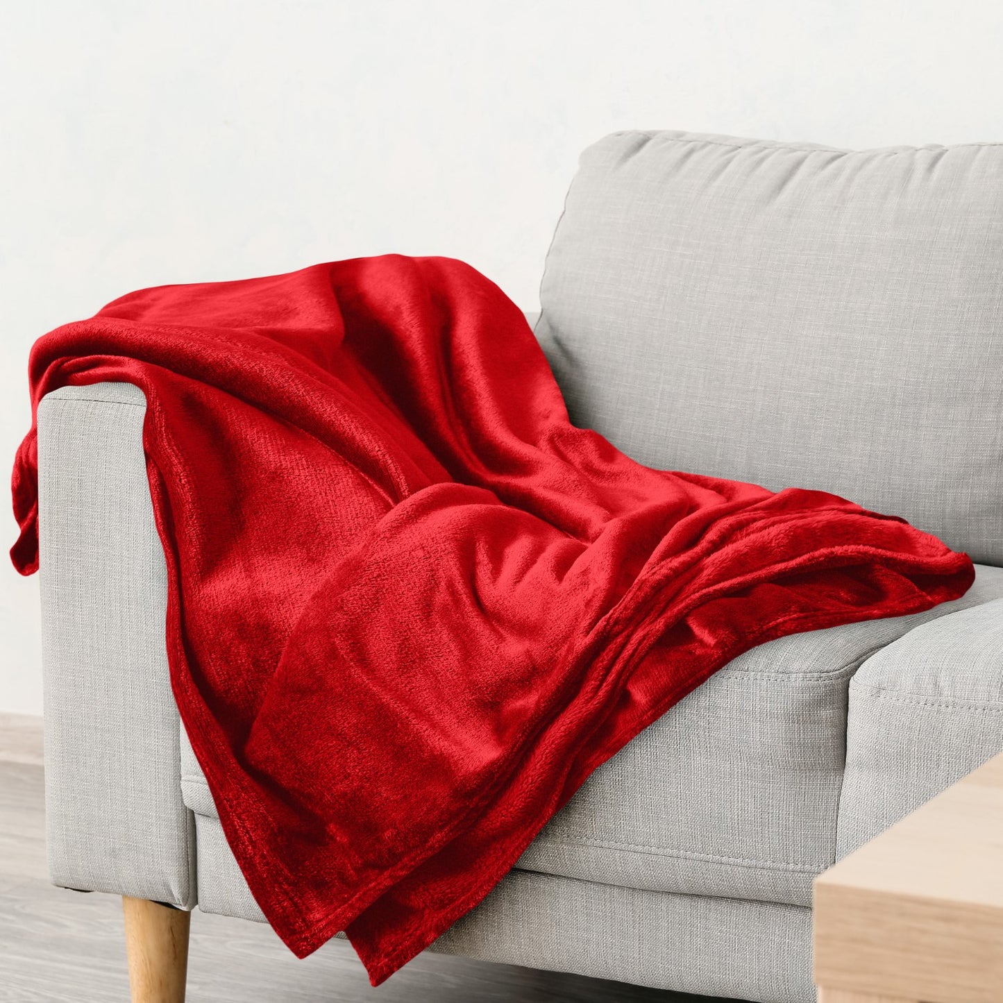 Red Snug Fleece Blanket Throw