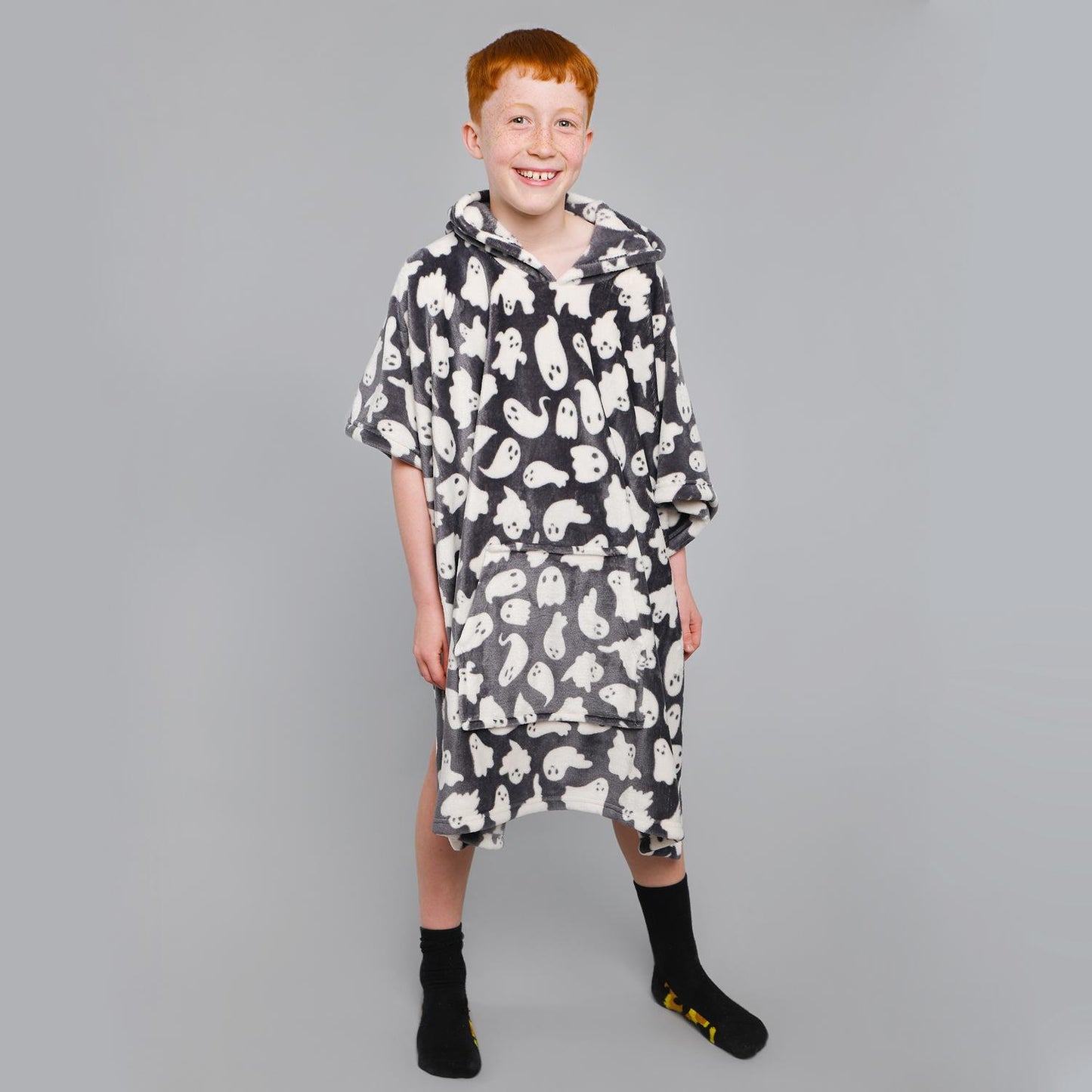 Spooky Ghosts Fleece Poncho