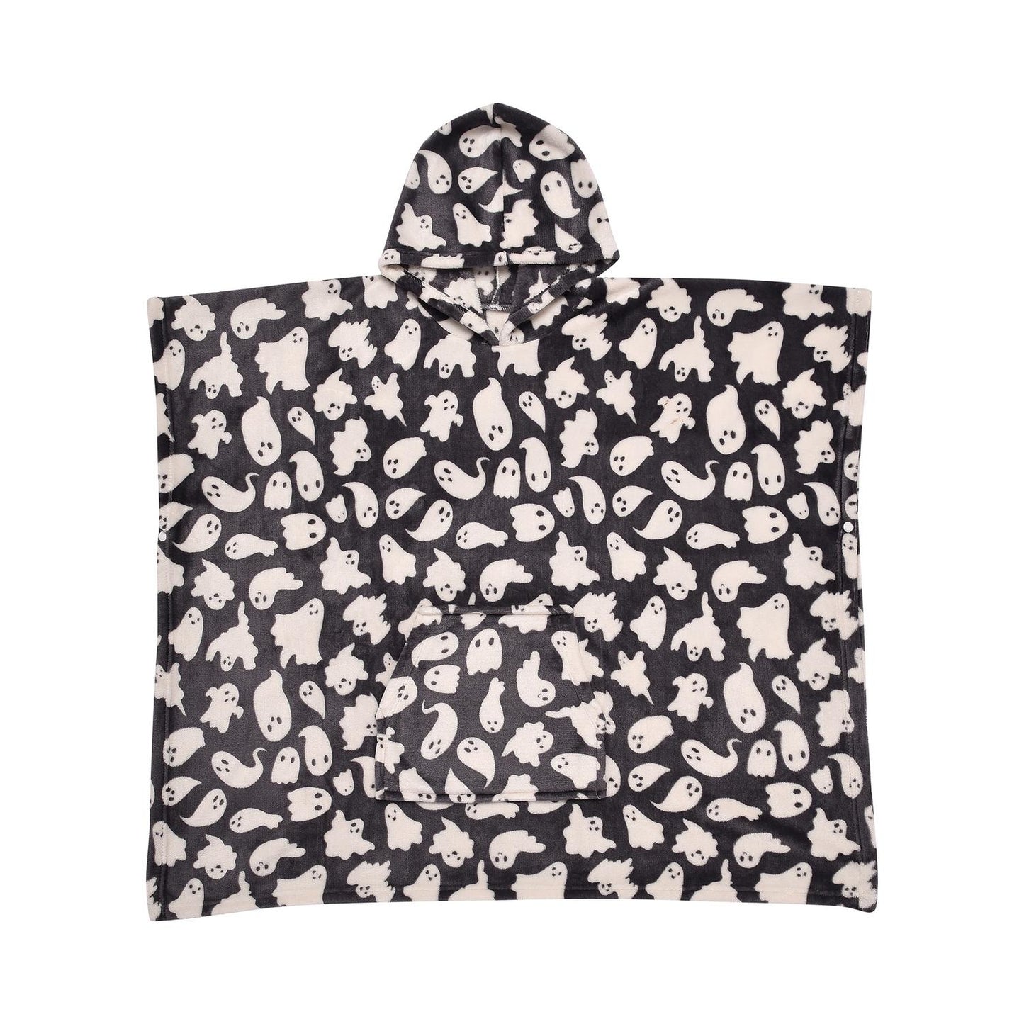 Spooky Ghosts Fleece Poncho