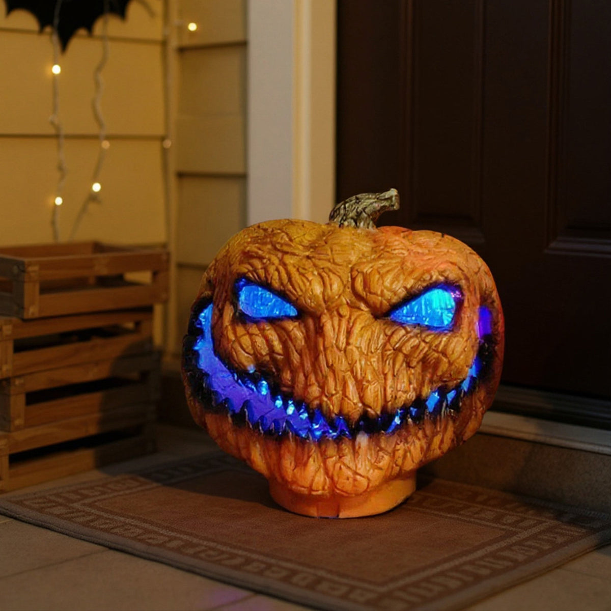 Halloween LED Spooky Light Up Pumpkin 30cm