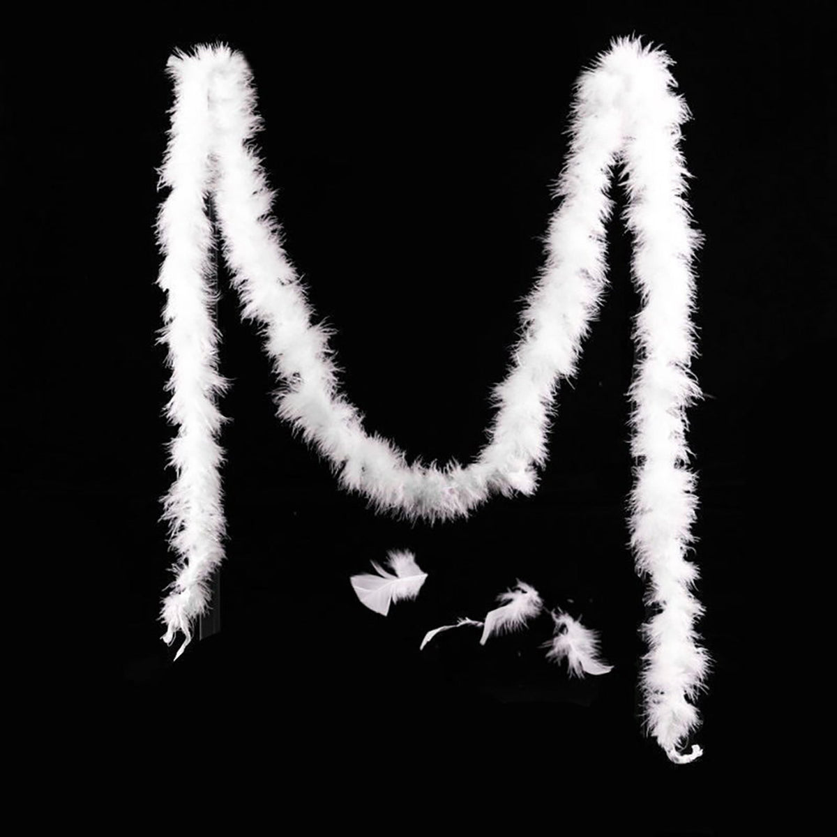 Feather Boa White Christmas Garland 200cm