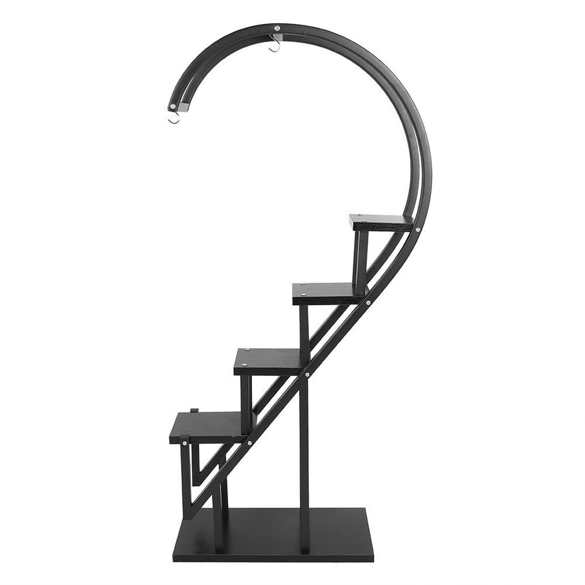 Black Multi Tiered Black Plant Stand