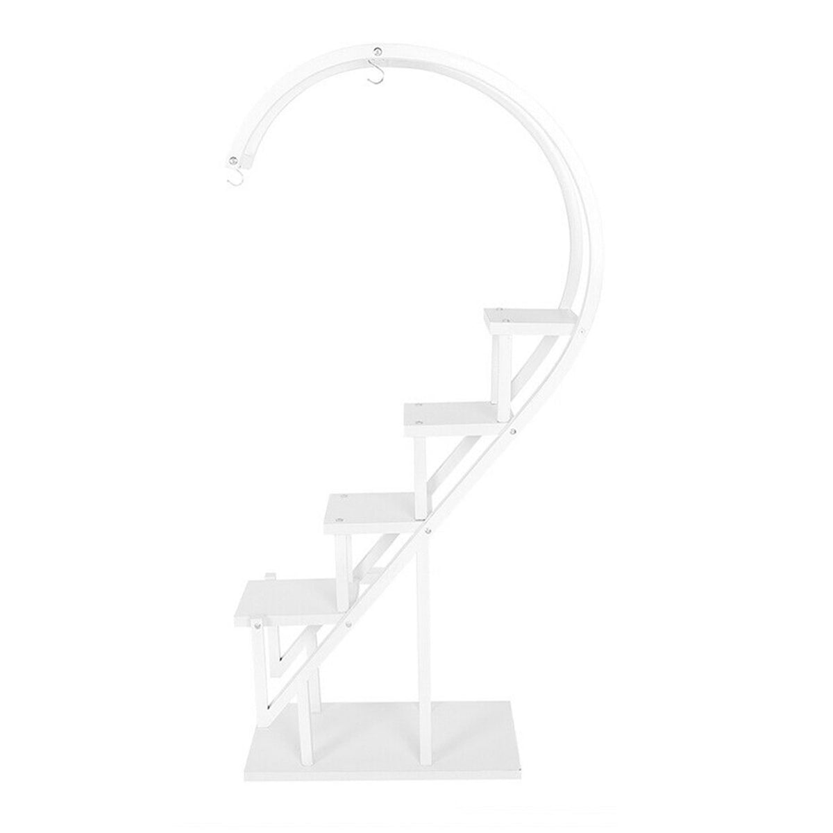 Multi Tiered White Arc Plant Stand