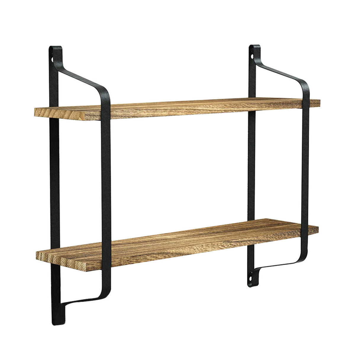 Industrial Retro 2 Tier Wooden Shelf