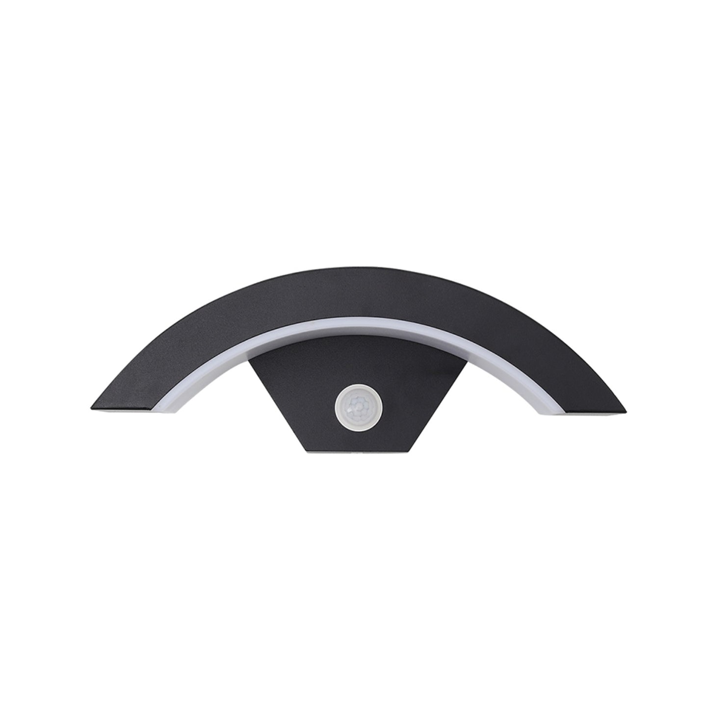 Curved Black LED Garden Induction Wall Light
