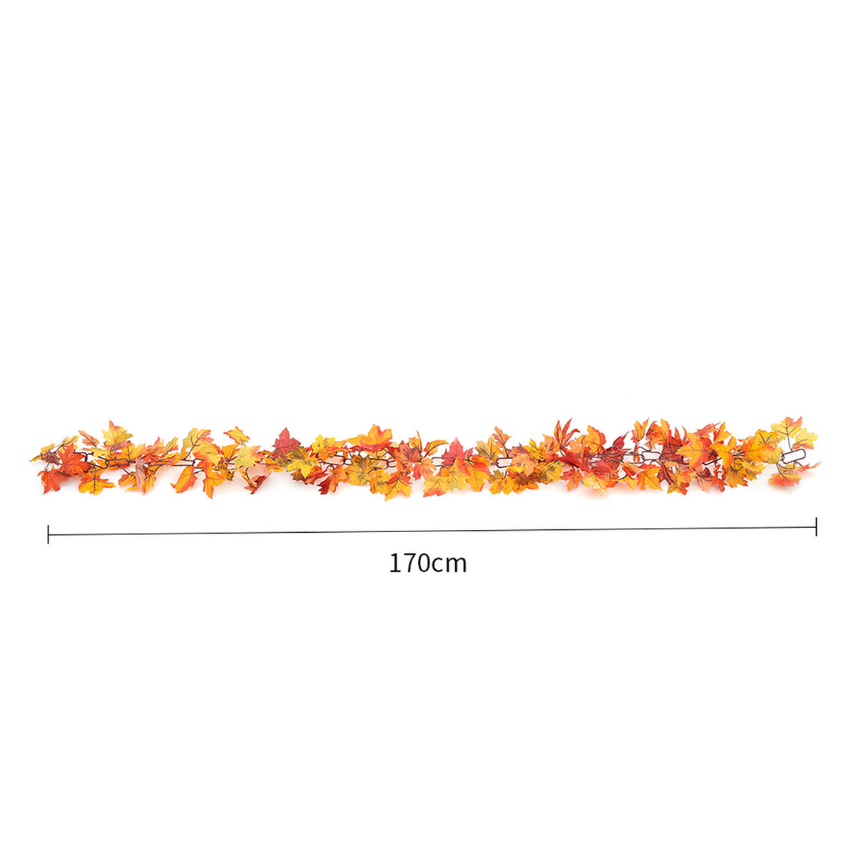 Maple Leaves Garland with LED Lights 170cm
