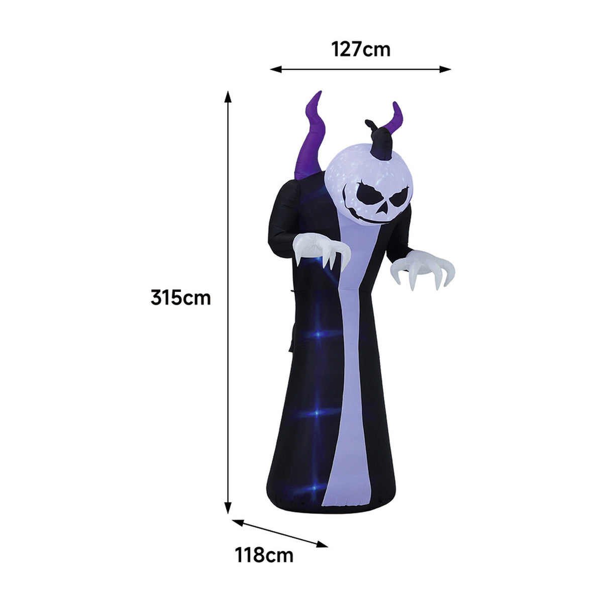 Inflatable Halloween LED Creepy Ghost 10.3ft