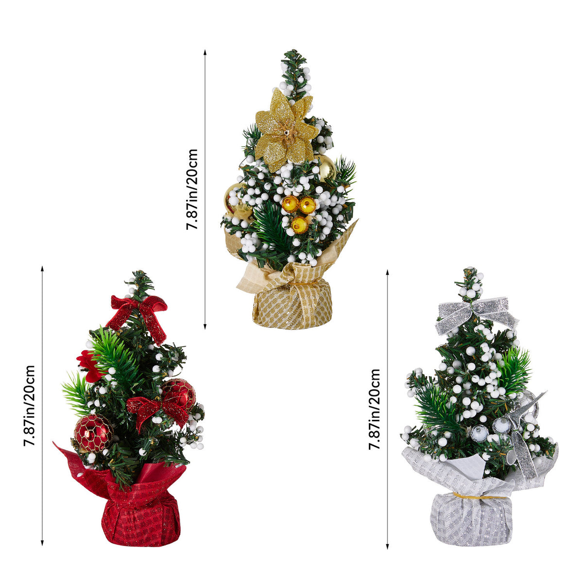 Tabletop Artificial Christmas Tree 3 Piece